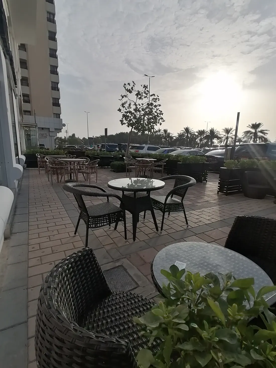 The terrace at Yellow Dot Cafe